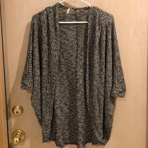 Dolman Sleeved Textured Cardigan